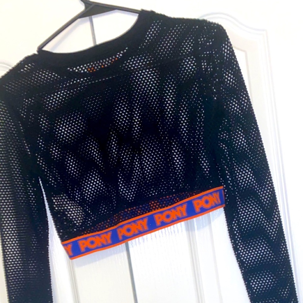 Pony fishnet top